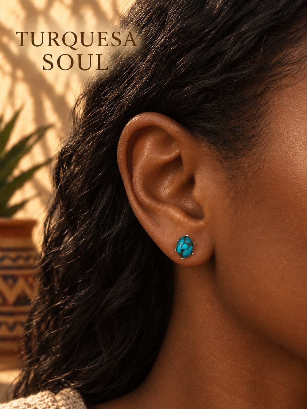 Turquoise Stud Earrings | 925 Sterling Silver